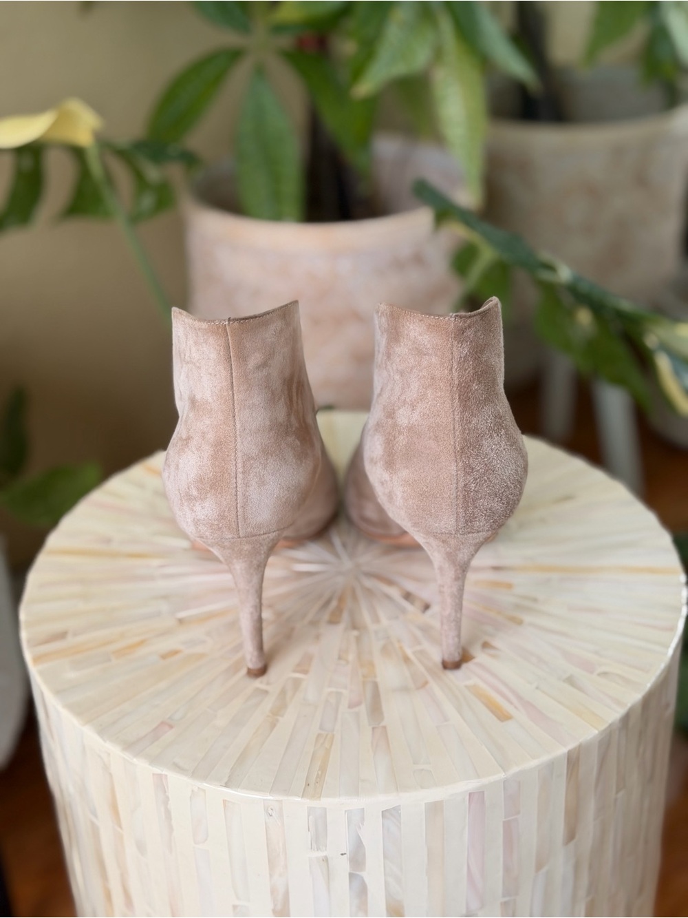 ** EXCELLENT CONDITION ** Gianvito Rossi Nude Suede Almond-Toe Pumps 38 / 8 - Picture 3 of 3